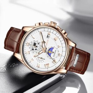 Classic Leather Chrono Watch